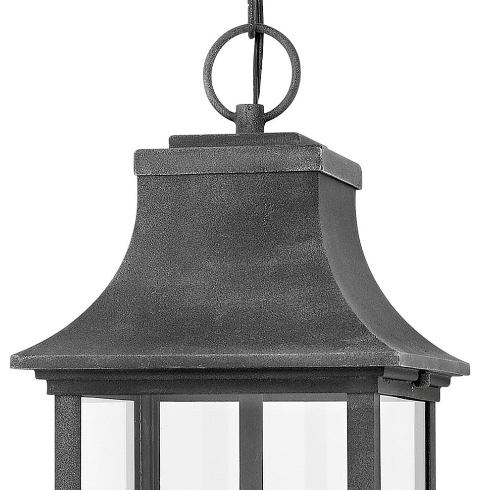 Hinkley Adair Large Hanging Lantern, Aged Zinc
