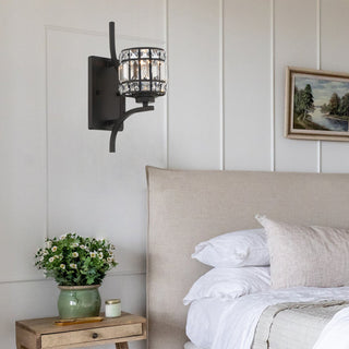 1- Light Vintage Black Armed Sconce