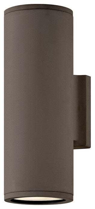 Hinkley Silo 12" Small Outdoor Up/Down Wall Lantern, Architectural Bronze