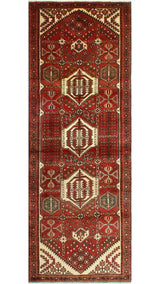 Fine Vintage Distressed Aseed Brown/Ivory Runner, 3'9 x 10'1