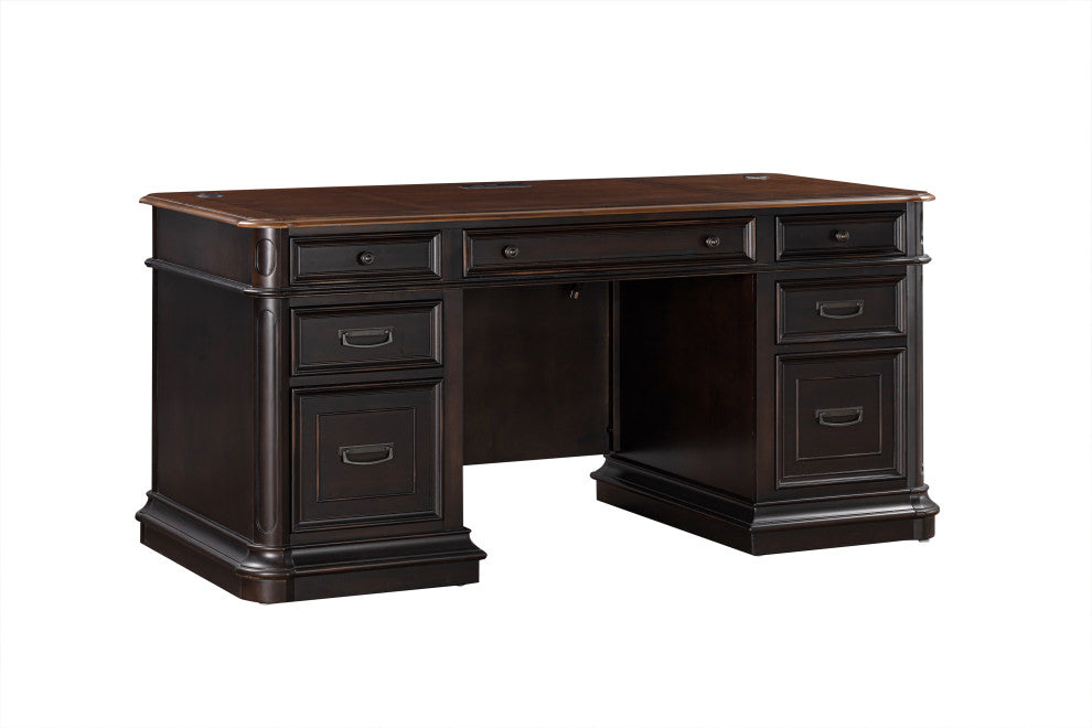 Roanoke Black Executive Desk