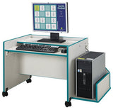 Rainbow Accents Enterprise Single Computer Desk - Teal
