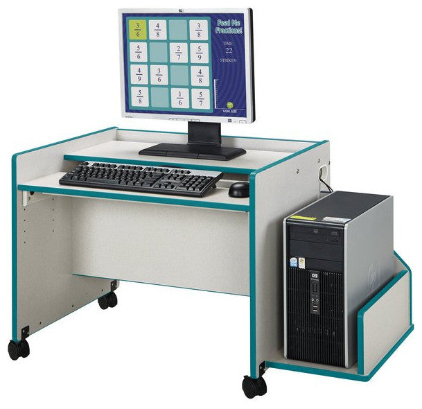 Rainbow Accents Enterprise Single Computer Desk - Teal