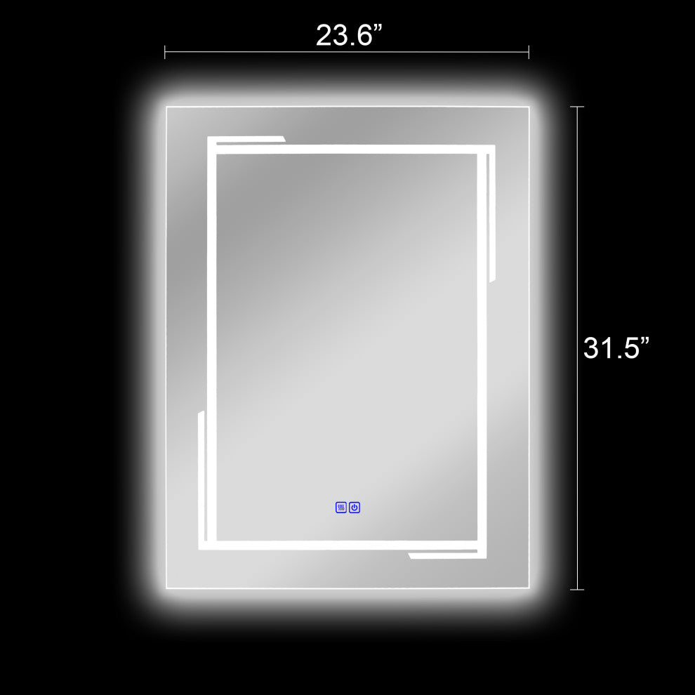 CHLOE Lighting LUMINOSITY Rectangular TouchScreen LED Mirror
