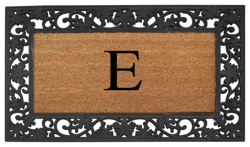 A1HC Rubber and Coir Dirt Trapper Heavy Weight Large Monogrammed Doormat 23"x38"
