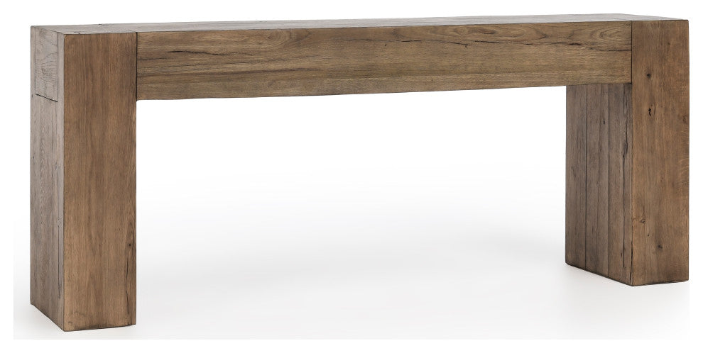 Bristol Cracked Oak 72" Console Table by Kosas Home, Brown