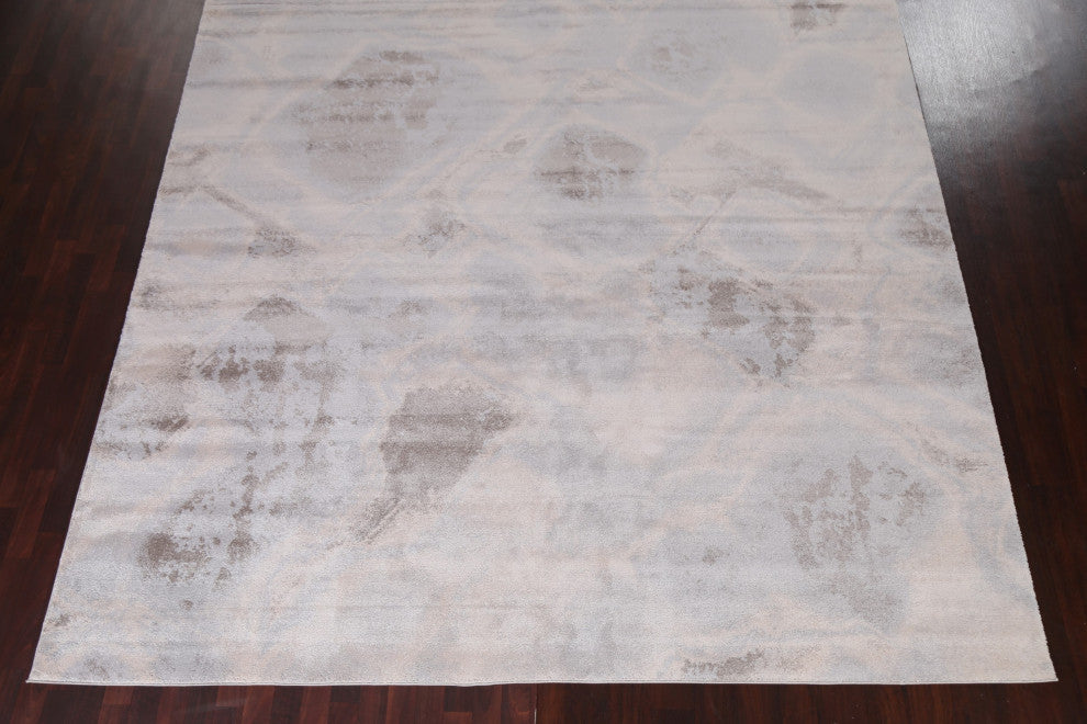 Abstract Transitional Turkish Oriental Area Rug Contemporary Carpet 10x10