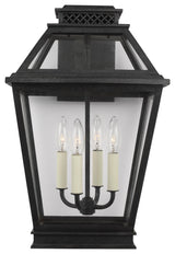 Falmouth Large Outdoor Wall Lantern, Dark Weathered Zinc