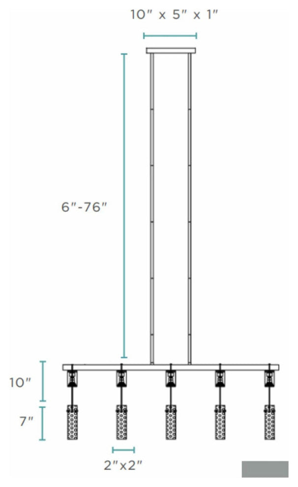 Harmony 5 Acrylic Dimmable LED Chandelier, Chrome, Smart Dimmer Included