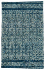 Shakta-Tanda Rectangle Hand Tufted Rug, Denim, 3'6"x5'6"