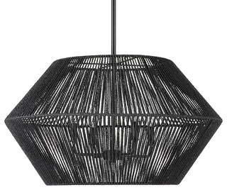 Uttermost 21589 Suva 4 Light Black Rope Pendant