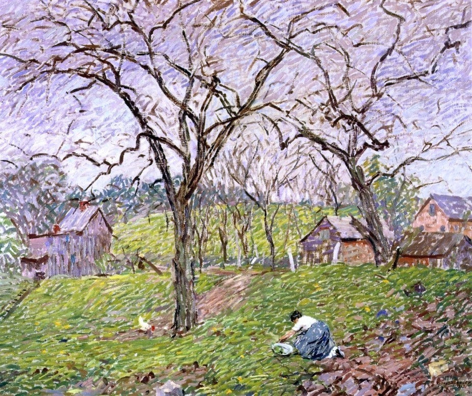 Robert Spencer Gathering Greens, 20"x25" Gallery Wrapped Canvas Print