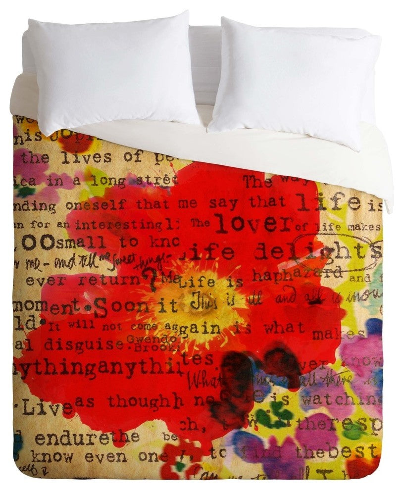 Deny Designs Irena Orlov Poppy Poetry 2 Duvet Cover - Lightweight