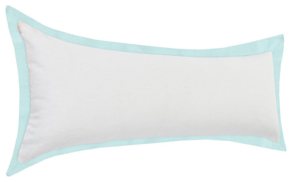 Icy Empire Bordered Throw Pillow, 14"x36"