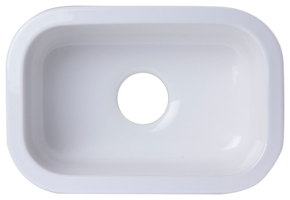 ALFI brand AB1218 Alfi Trade 18-1/8" Undermount Single Basin - White