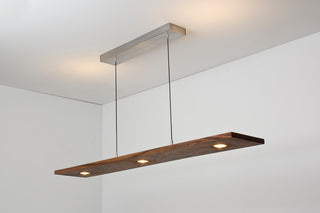 Cerno Vix LED Linear Pendant, Dark Stained Walnut, 3500k (Cool)