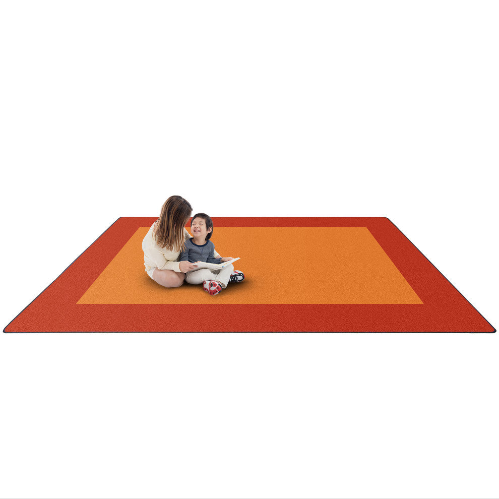 All Around Rug, Orange, Rectangle, 92"x64"