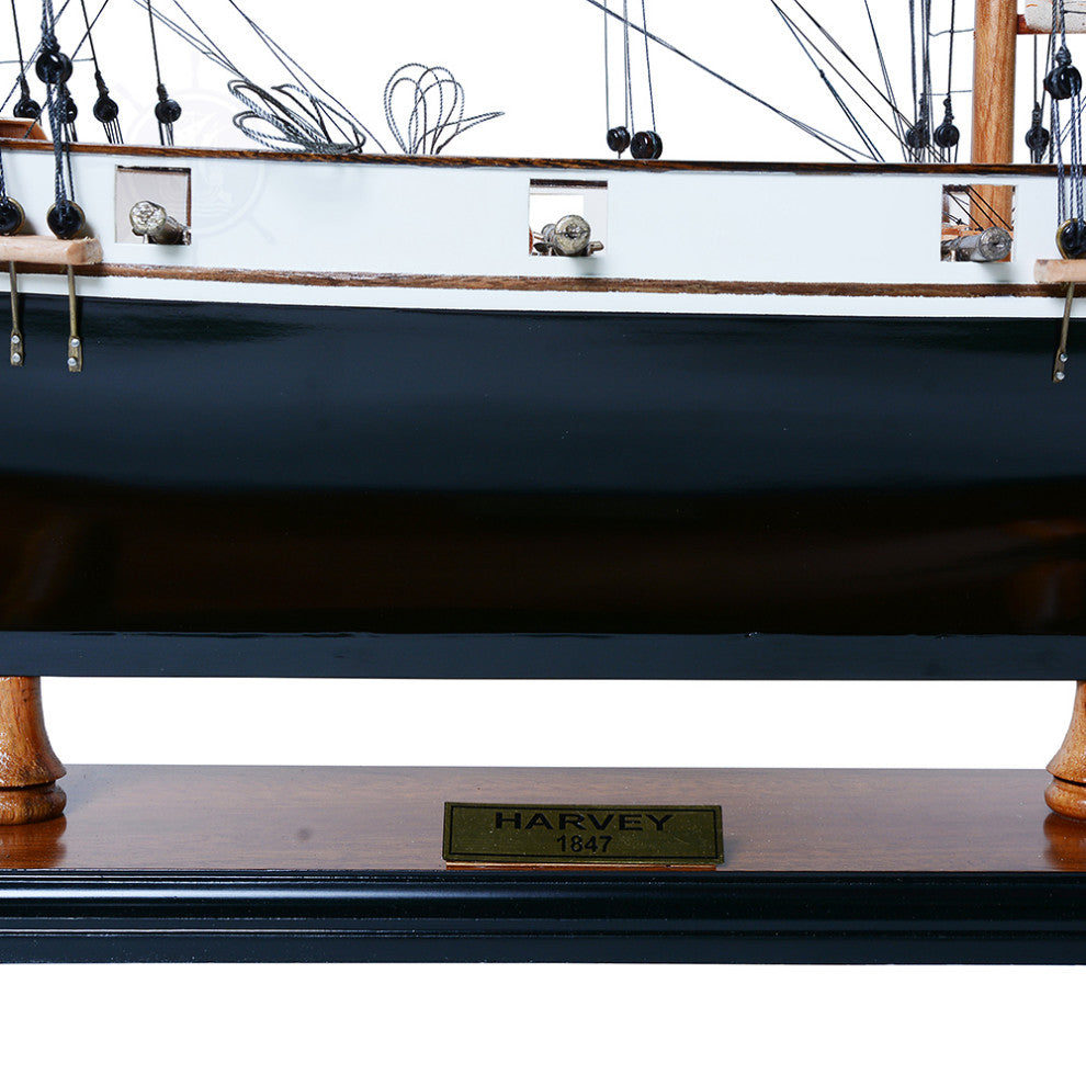 Harvey Painted Museum-quality Fully Assembled Wooden Model Ship