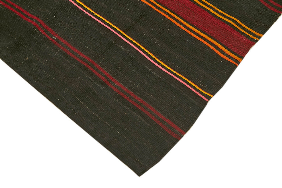 Rug N Carpet - Handmade Anatolian 6' 10'' x 12' 2'' Vintage Goat Hair Kilim Rug