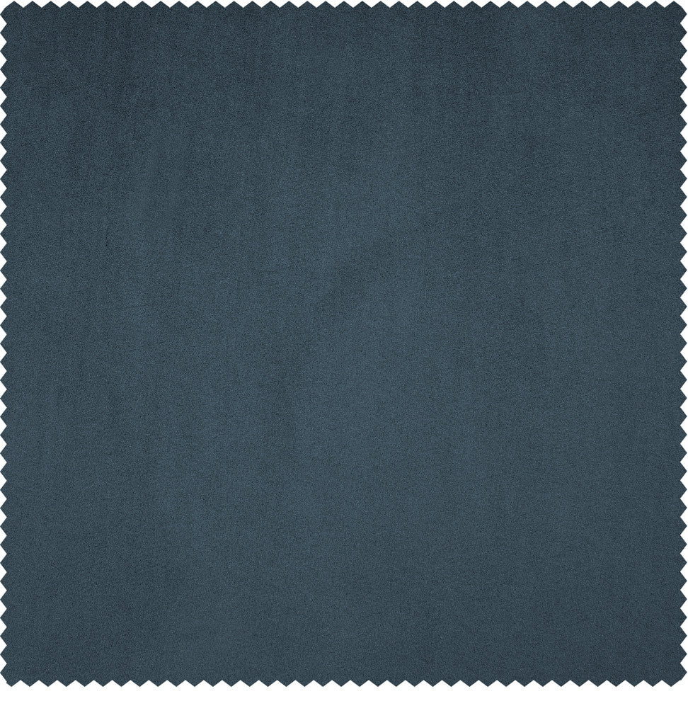 Heritage Plush Velvet Cushion Cover Pair, London Blue, 18w X 18l