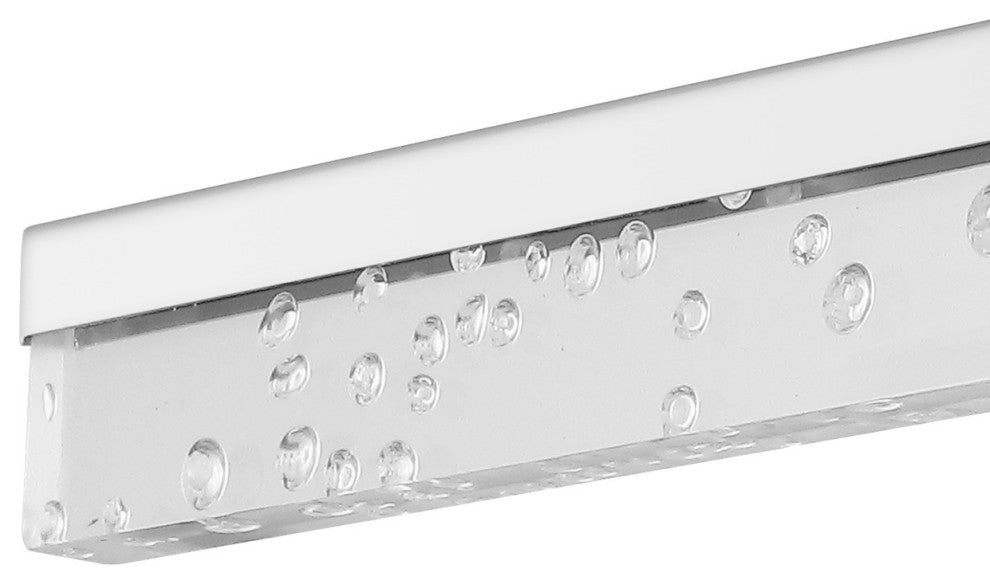 Mario 22" 1-Light 360-Degree Rotatable Integrated LED, Chrome/Clear, Width: 22"