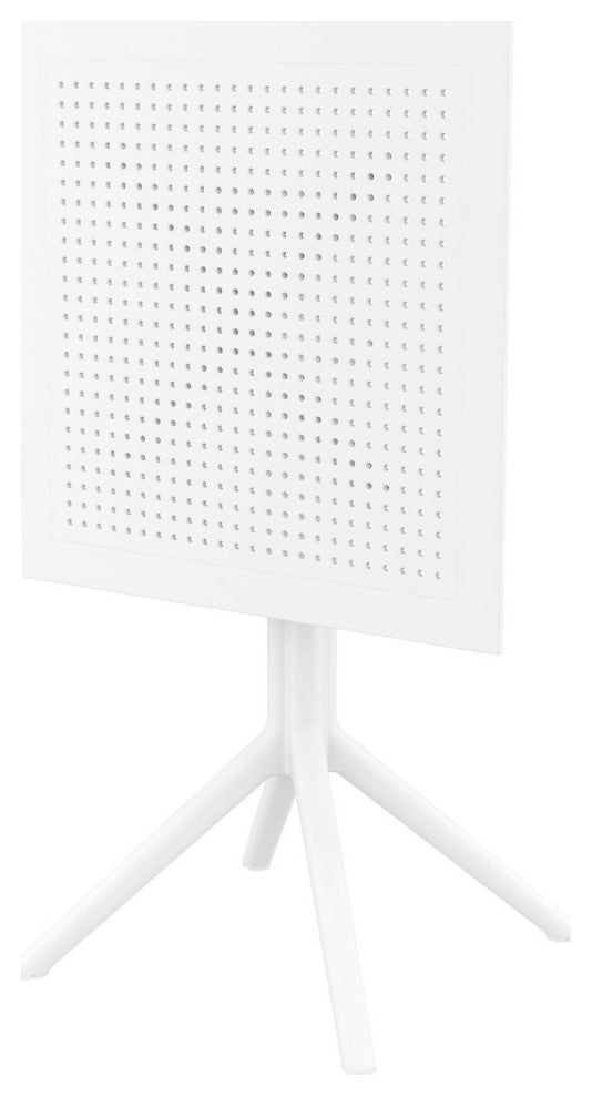 Lucy Outdoor Bistro 3-Piece Set With 24" Table Top White