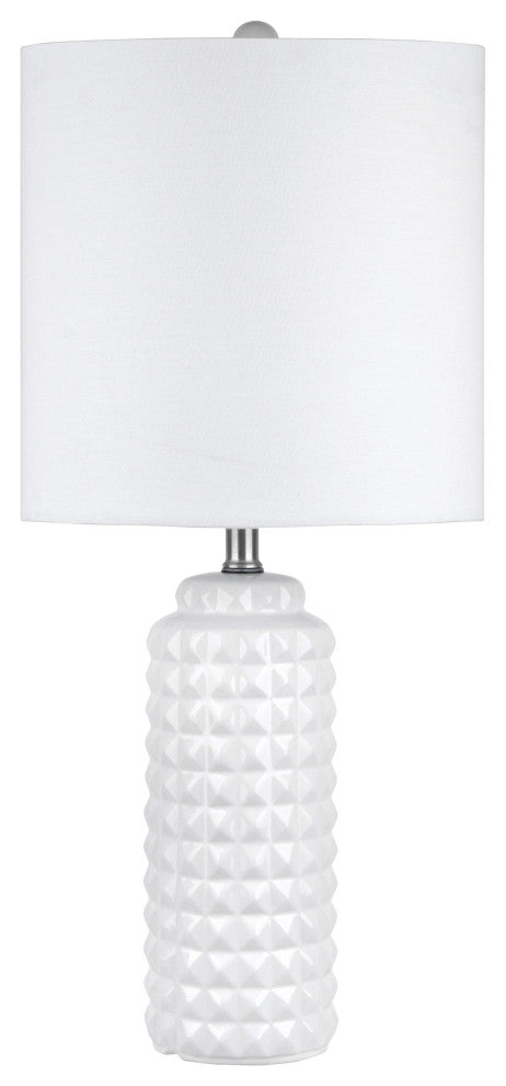 Nuloom Lydia Ceramic Linen Shade Table Lamp, 26"