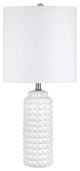 Nuloom Lydia Ceramic Linen Shade Table Lamp, 26"