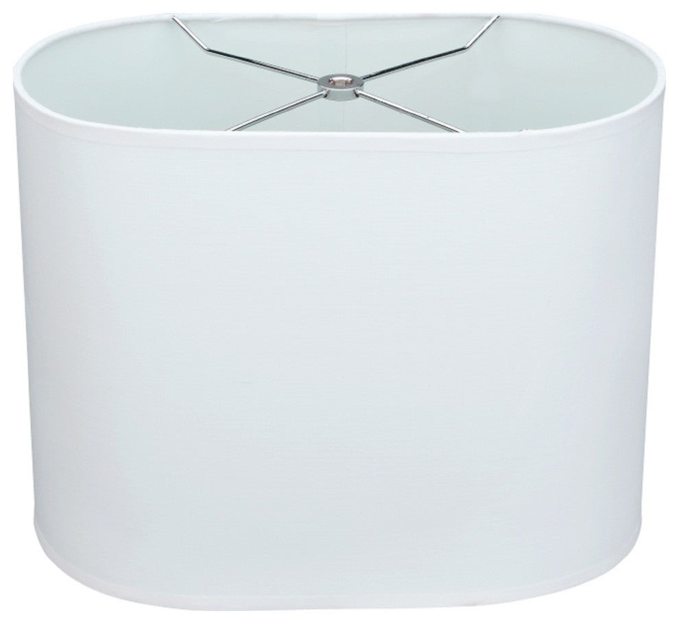Aspen Creative 37001 Oval Hardback Shaped Spider Lamp Shade in Off-White