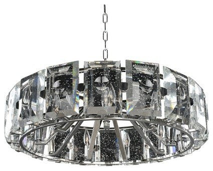 Kalco Giada Faceted Crystal Pendant, Dark Bronze, 30"