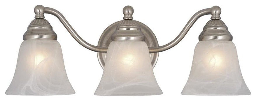 Vaxcel Standford 3-Light Vanity, Brushed Nickel
