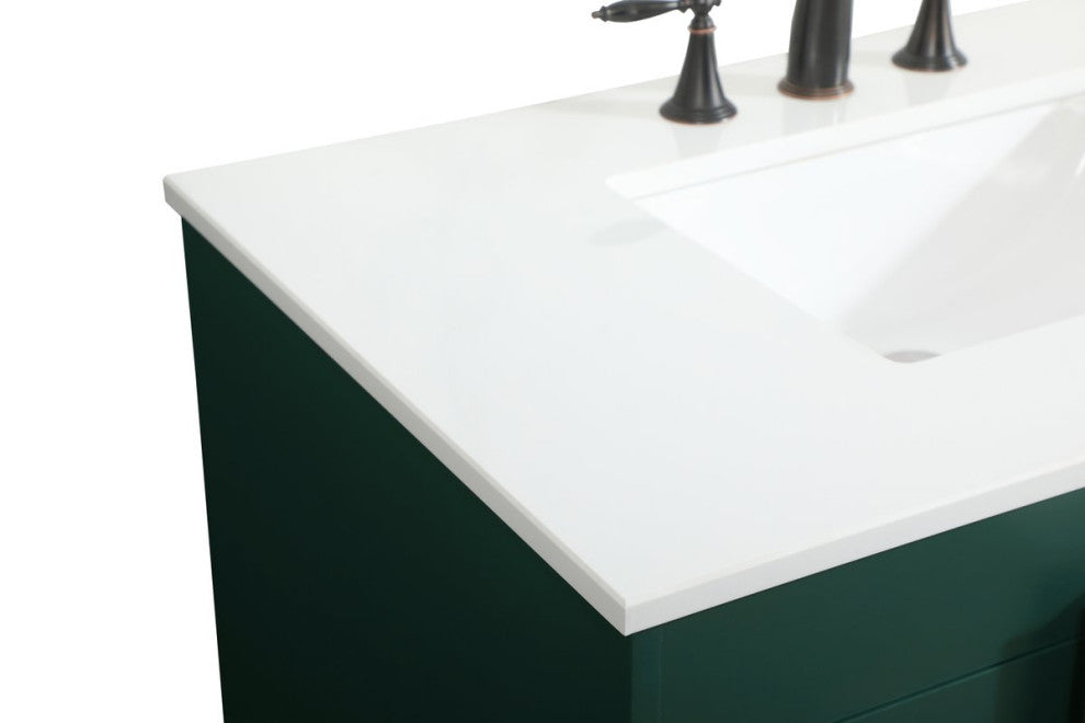 Home Living 22" Modern Green-Light Bathroom Vanity