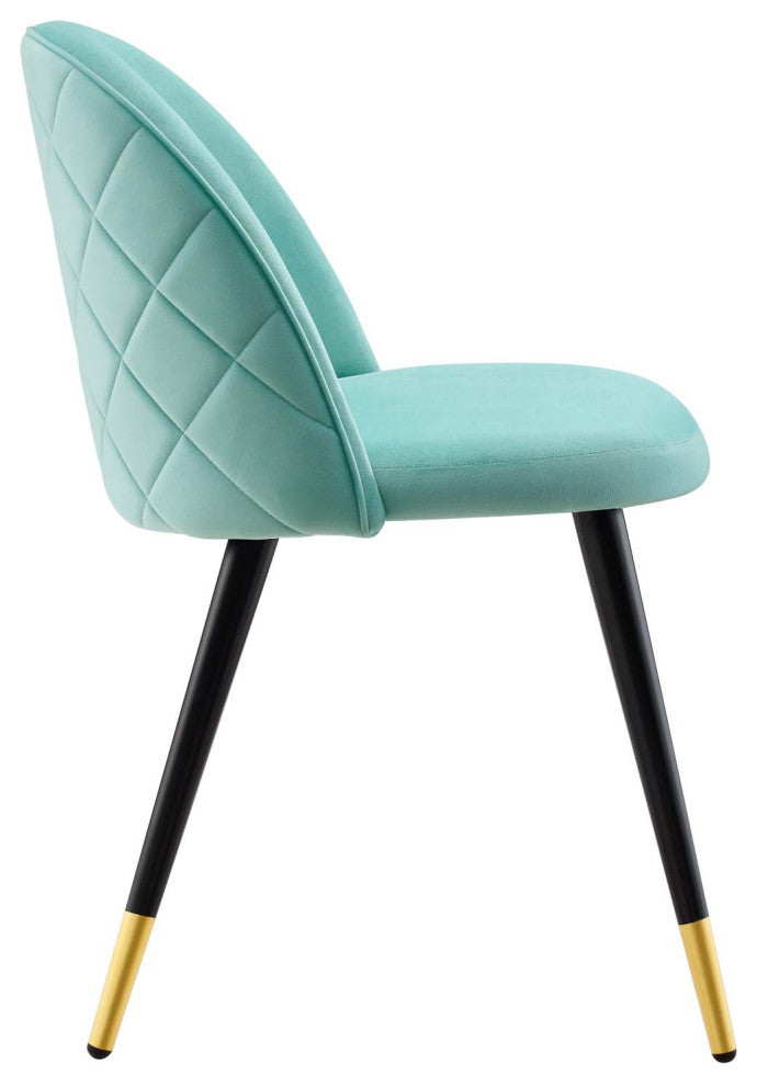 Cordial Performance Velvet Dining Chairs - Set of 2-Mint