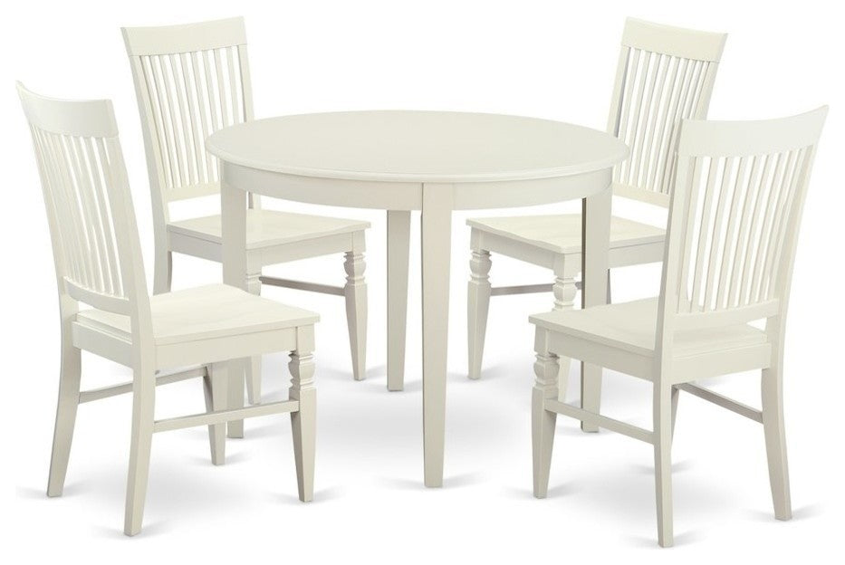 5-Piecekitchen Table Set For 4, Table And 4 Dining Chairs