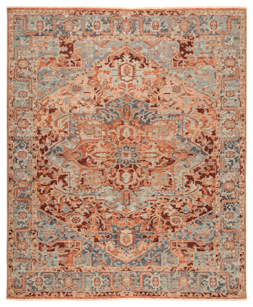 Jaipur Living Elyas Knotted Medallion Pink/Blue Area Rug, 7'10"x10'10"