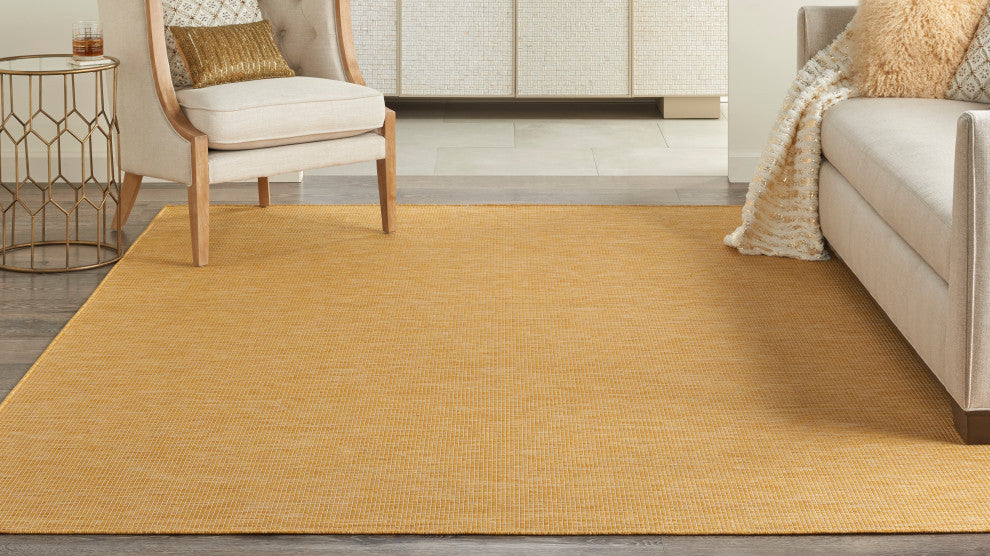 Nourison Positano Contemporary Area Rug, Yellow, 9'x12'