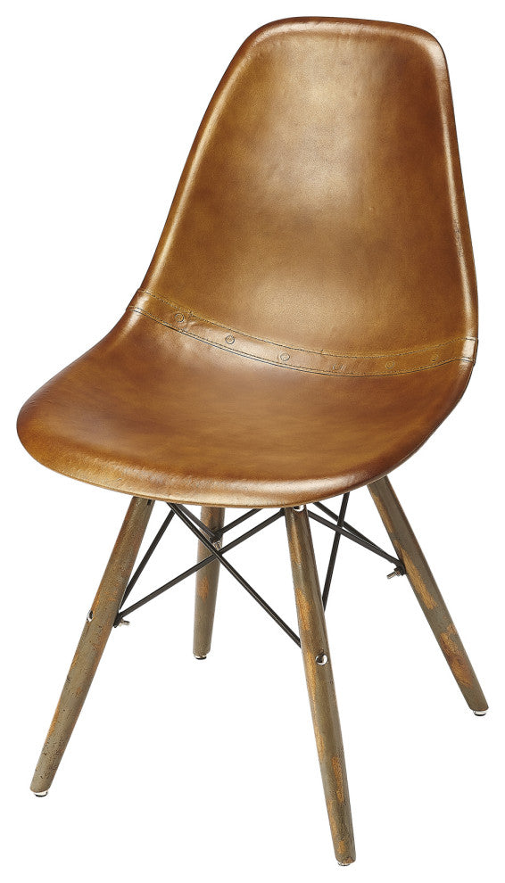 Butler Orson Brown Leather Side Chair