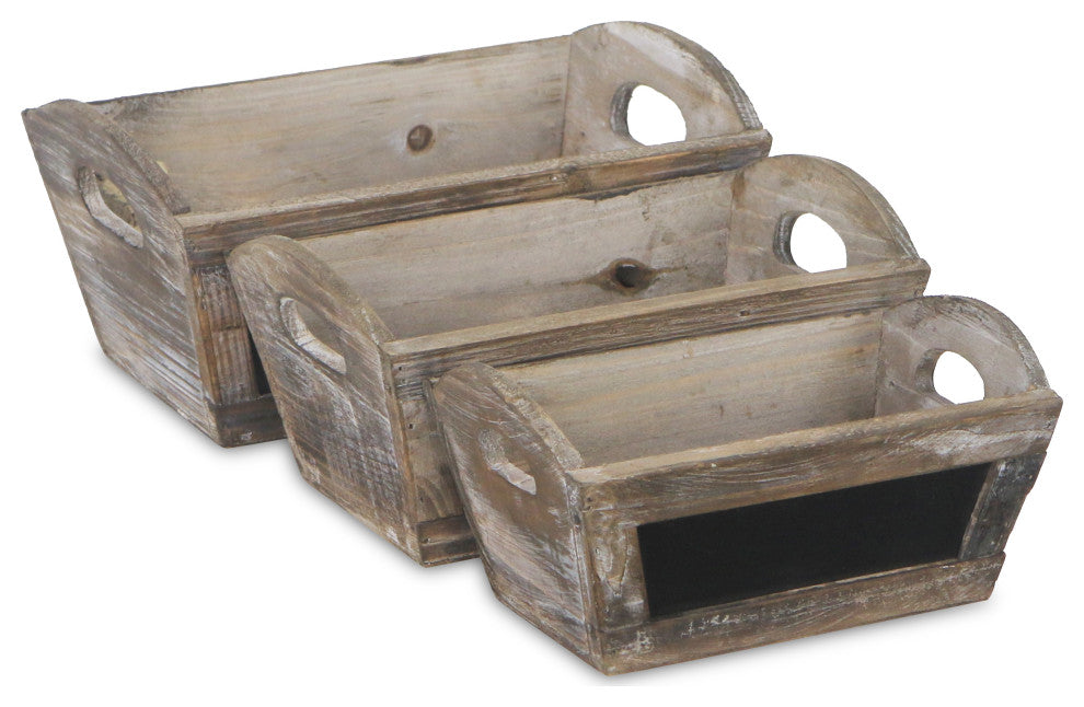 Chalkboard Ledge Planters, Set of 3