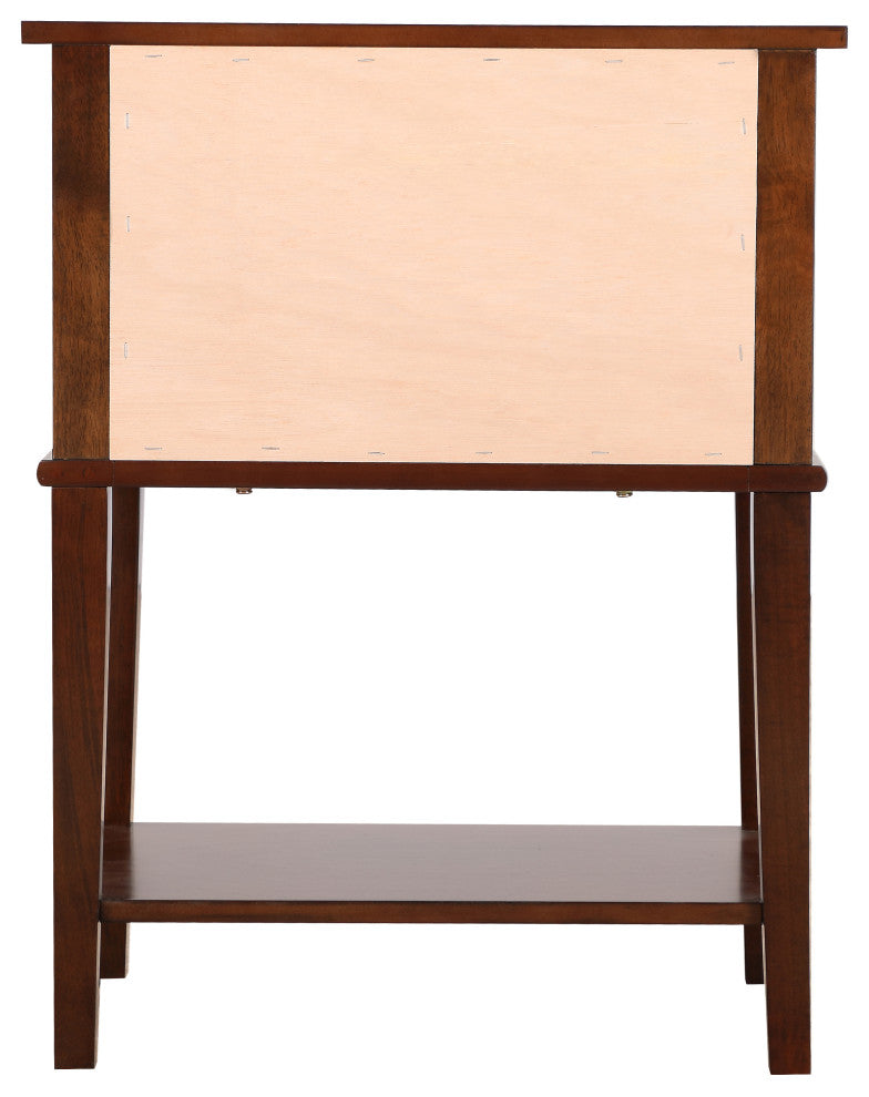 Glory Furniture Newton 2 Drawer Nightstand in Cappuccino