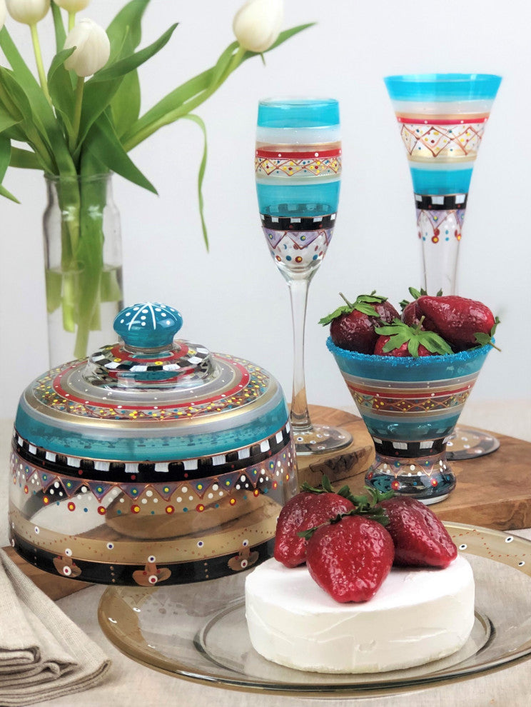 Mosaic Carnival Cosmos Glasses, Set of 2