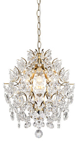 Belle Indoor 3-light Brushed Brass Crystal Chandelier