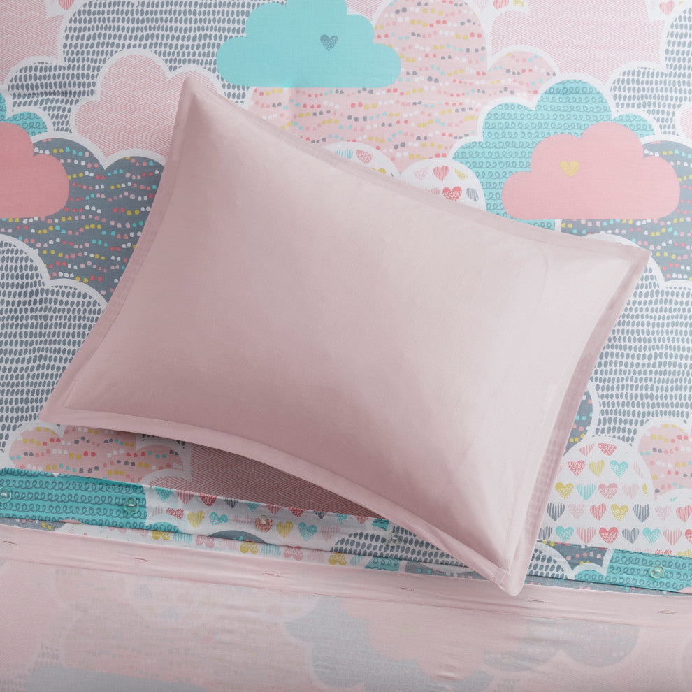 Kids Cotton Comforter/Duvet Cover/Coverlet Set, Pink, Full/Queen, Duvet Cover