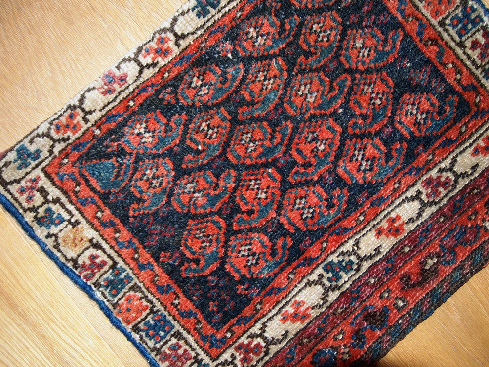 Handmade antique Persian Malayer bag face 1.2' x 1.5' ( 37cm x 46cm ) 1900s