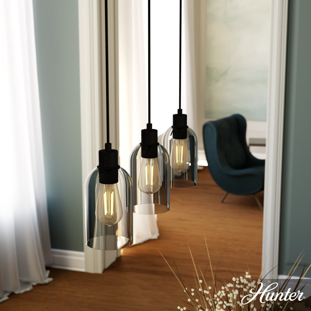 Hunter Lochemeade Natural Iron 3 Light Cluster Ceiling Light Fixture