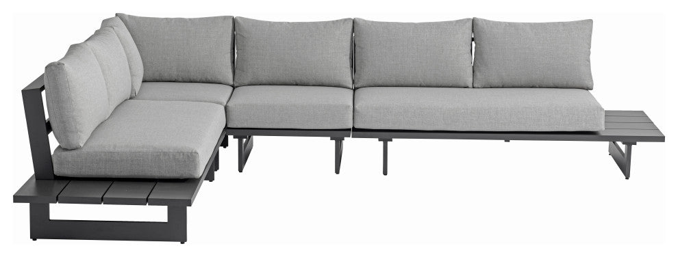 Maldives Grey Water Resistant Fabric Outdoor Patio Modular Sectional