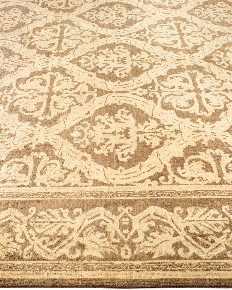 Eclectic, One-of-a-Kind Handmade Area Rug Ivory, 7'10"x9'8"