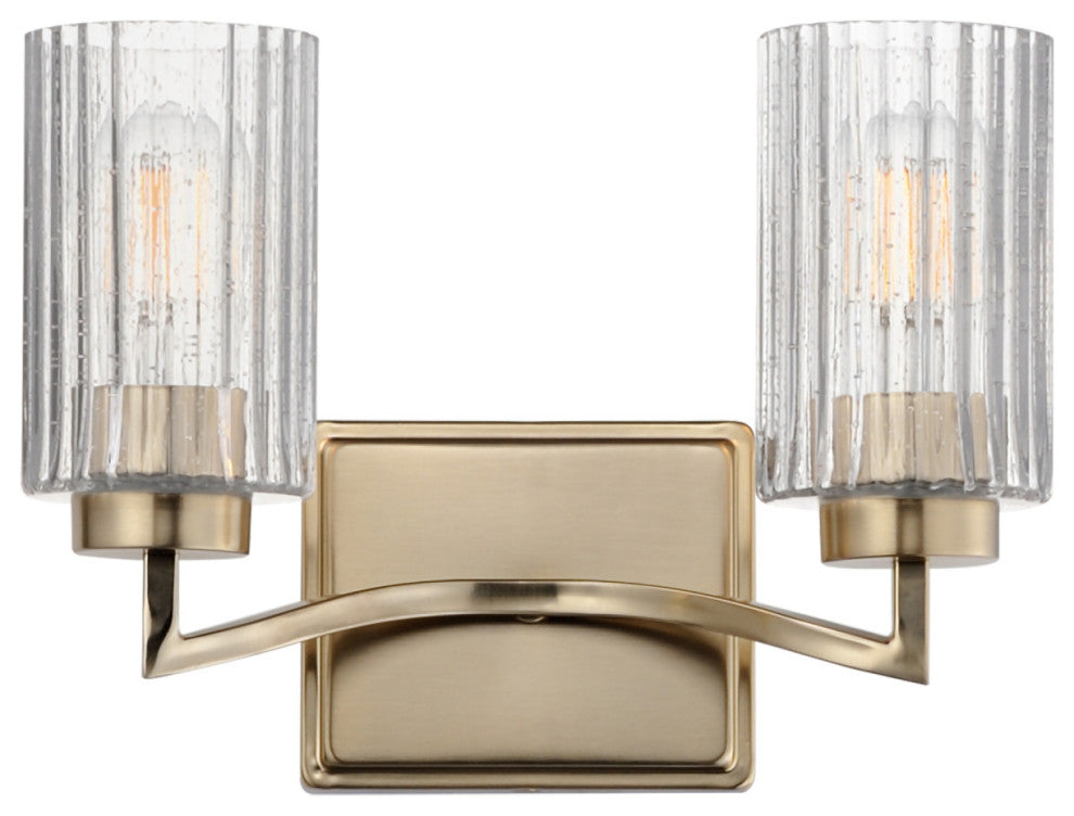 Maxim 21372 Rigata 2 Light 14"W Vanity Light - Satin Champagne