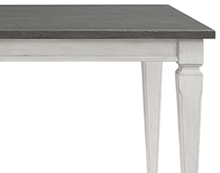 ACME Katia Dining Table With Leaf, Rustic Gray & Weathered White Finish