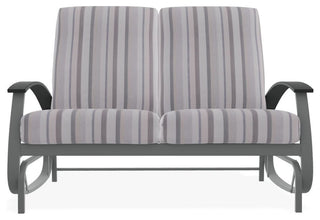 Belle Isle Cushion Deep Seating 2-Seat Glider, Sensory Dove/Graphite