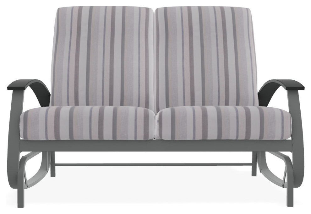 Belle Isle Cushion Deep Seating 2-Seat Glider, Sensory Dove/Graphite